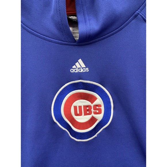Adidas Chicago Cubs Hoodie Size XLarge (18-20) Pullover Sweatshirt Youth Blue - Picture 2 of 16